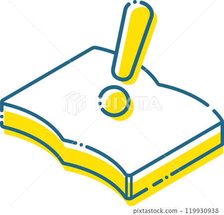 驚嘆號與簡單的筆記本、書 119930938