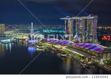 Marina Bay Sands during the Singapore Grand Prix Marina Bay Sands during the Singapore Grand Prix 119930942