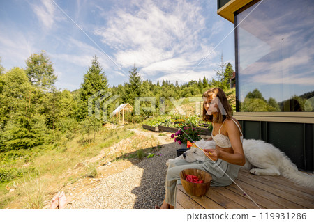 Sharing a Quiet Moment with a Furry Friend Sharing a Quiet Moment with a Furry Friend 119931286