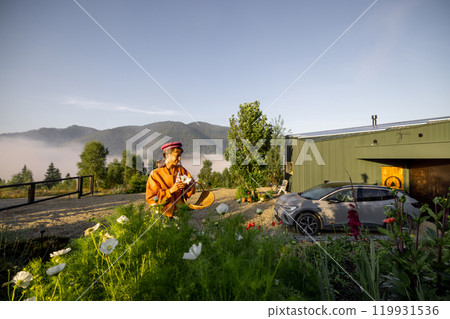 Morning Harvest with a View Morning Harvest with a View 119931536