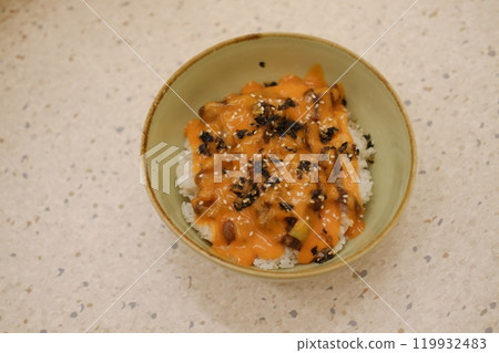 Beef Mentaiko Rice Bowl is mentaiko dishes Japanese speciality 119932483