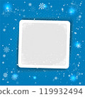 Christmas Snowy snapshot photo frame blue template 119932494