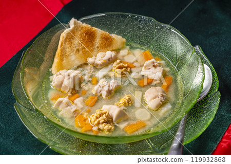 Traditional Christmas food in Czech Republic - fish soup Traditional Christmas food in Czech Republic - fish soup 119932868