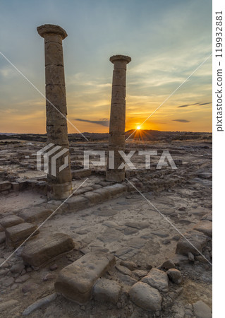 Los Banales, Roman archaeological site near Uncastillo, Province of Zaragoza, Spain Los Banales, Roman archaeological site near Uncastillo, Province of Zaragoza, Spain 119932881