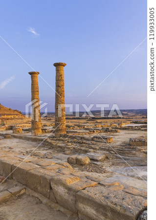 Los Banales, Roman archaeological site near Uncastillo, Province of Zaragoza, Spain Los Banales, Roman archaeological site near Uncastillo, Province of Zaragoza, Spain 119933005