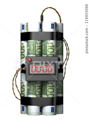 歐元鈔票製成的炸彈 歐元鈔票製成的炸彈 119933098