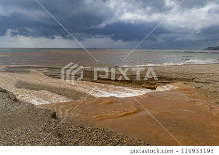 Valencia. Floods. Flooding Spain. Streets flooded by the torrential rains that have fallen. Valencia. Letur. SPAIN. 4 November 2024. Castellon. Tarragona. Castelldefels. Catalonia. Climate change Valencia. Floods. Flooding Spain. Streets flooded by the torrential rains that have fallen. Valencia. Letur. SPAIN. 4 November 2024. Castellon. Tarragona. Castelldefels. Catalonia. Climate change 119933193