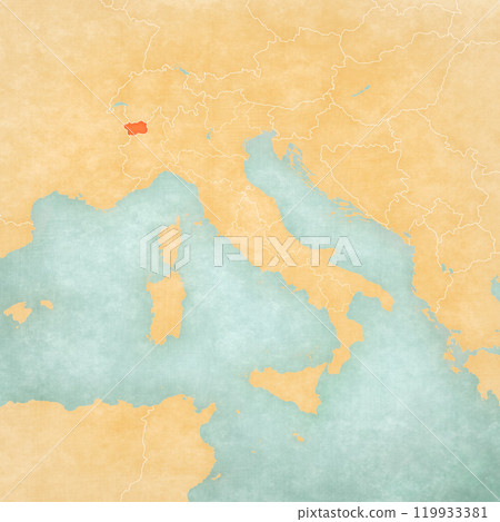 Map of Italy - Aosta Valley 119933381