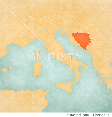 Map of Italian peninsula - Bosnia and Herzegovina Map of Italian peninsula - Bosnia and Herzegovina 119933384