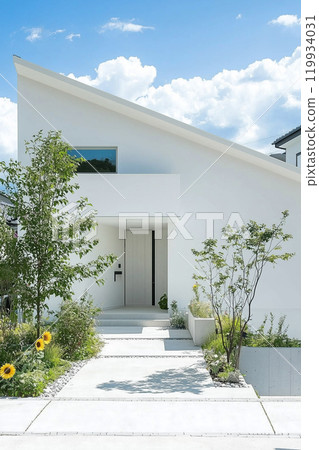 現代房屋和種植的形象 119934031