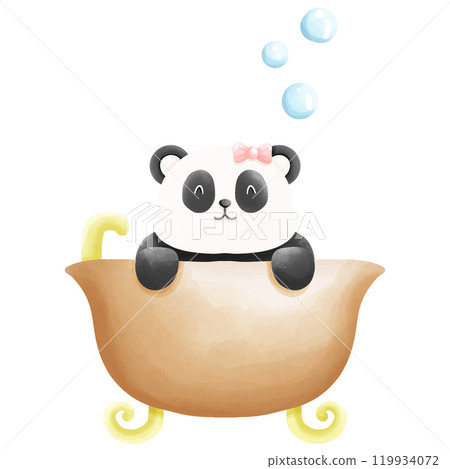 with foam finger cartoon elephant holding a bowl of water with foam finger cartoon elephant holding a bowl of water 119934072