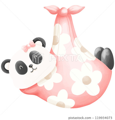 a cute panda with a hat 119934073