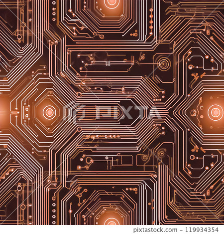 Repeated seamless illustration material - Orange 119934354