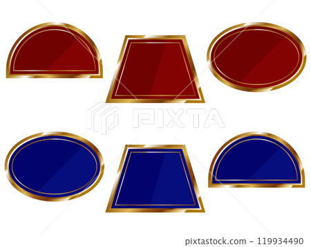 Set of 6 luxurious frames, red & blue Set of 6 luxurious frames, red & blue 119934490