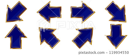 豪華箭頭套裝 8 種，藍色和金色 119934550