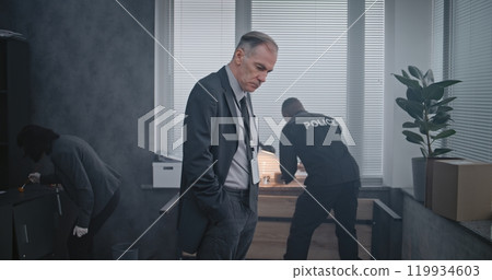 Office robbery or murder case: Crime investigation team working 119934603