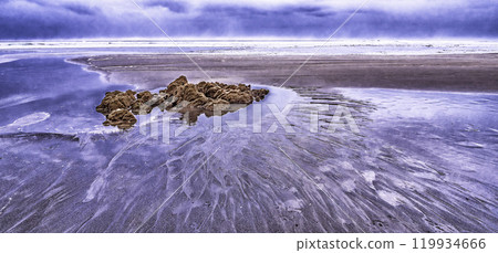 Beach of Los Quebrantos, San Juan de la Arena, Spain 119934666