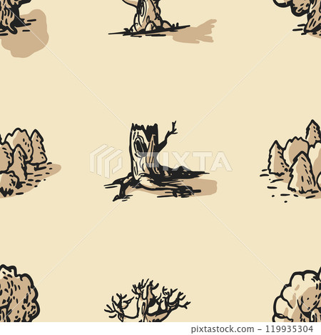 Seamless pattern. Forest top view. Park view from above. 119935304