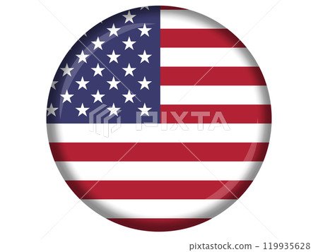 Illustration of the American flag as a badge 119935628