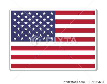 Illustration of the American flag on a plastic panel Illustration of the American flag on a plastic panel 119935631