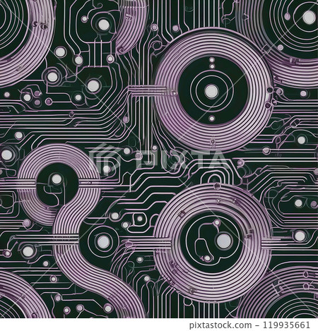 Repeated seamless base illustration material purple and dark green 119935661