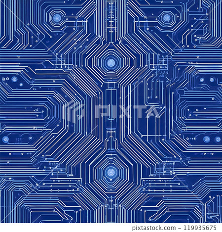 Repeated seamless illustration material - Blue 119935675