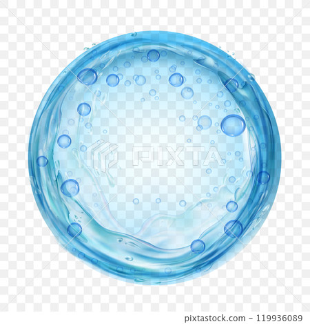Water or serum sphere with bubbles inside Water or serum sphere with bubbles inside 119936089