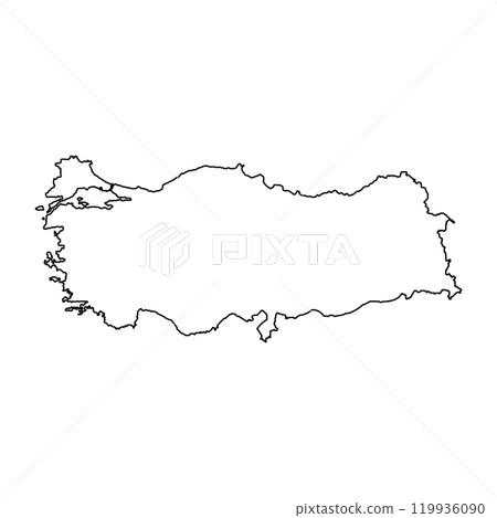 Turkiye Map Illustration Icon 119936090