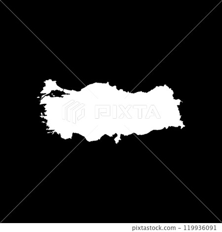 Turkiye Map Illustration Icon Turkiye Map Illustration Icon 119936091