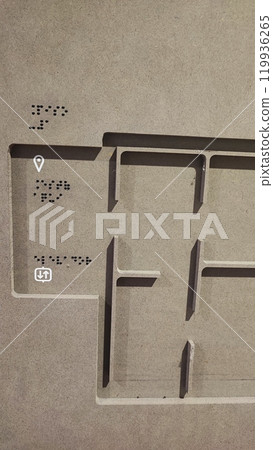 The building plan for blind people Selictive focus 119936265