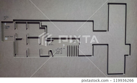 The building plan for blind people Selictive focus The building plan for blind people Selictive focus 119936266