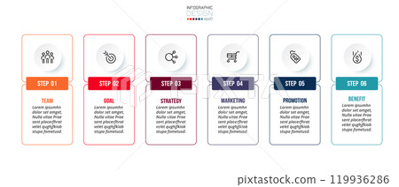 Infographic template business concept with step. Infographic template business concept with step. 119936286