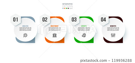 Infographic template business concept with step. Infographic template business concept with step. 119936288