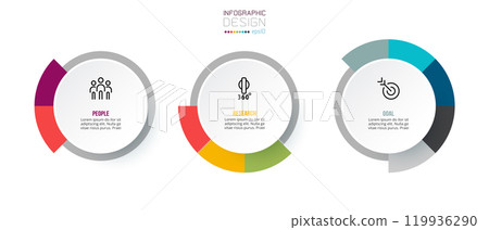 Business concept infographic template with option. Business concept infographic template with option. 119936290