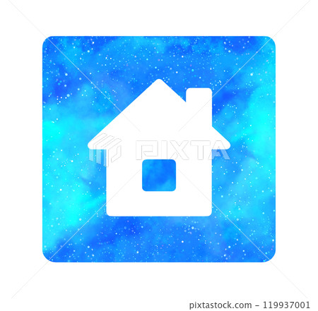 淡藍色星空|房子圖標 119937001
