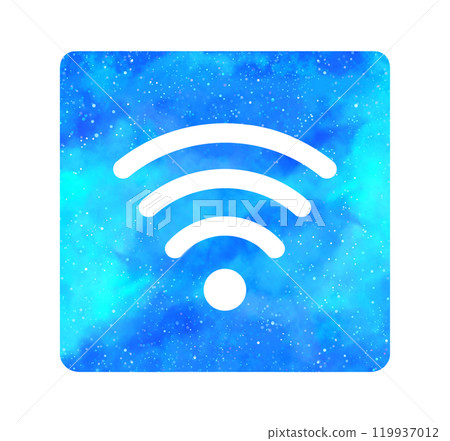 淺藍色星空| Wi-Fi 圖標 119937012