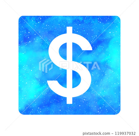 淺藍色星空|簡單的美元標記 119937032