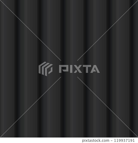 Realistic corrugated black metal. Realistic corrugated black metal. 119937191
