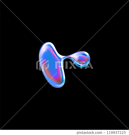 Abstract drop of liquid metal 3d. Abstract drop of liquid metal 3d. 119937225