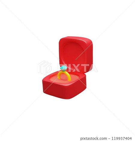 3d icon of an engagement or wedding ring. 119937404