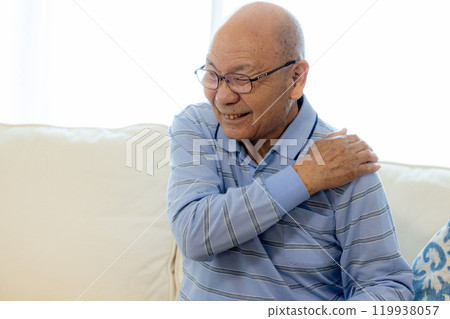 Senior who is sick 119938057