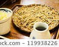 Summer tradition: cold soba noodles, zaru soba, home cooking, summer vegetable image 119938226