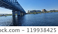 River and iron bridge 119938425
