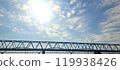Iron bridge and sun 119938426