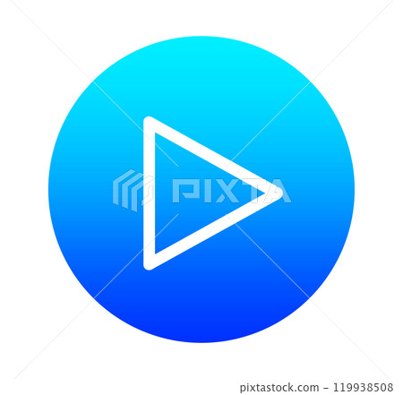 Blue gradient play symbol - Stock Illustration [119938508] - PIXTA