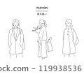 Simple line drawing of a woman 119938536