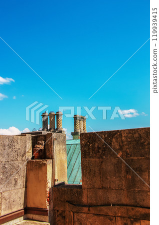 Beautiful Bojnice castle in Slovakia, Central Europe, UNESCO. Medieval architectural monument. Beautiful Bojnice castle in Slovakia, Central Europe, UNESCO. Medieval architectural monument. 119939415