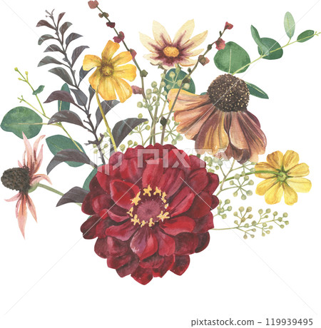 elegant bouquet of delicate wild flowers elegant bouquet of delicate wild flowers 119939495