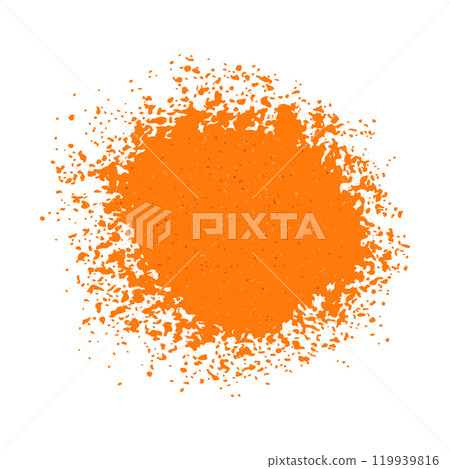 Hand drawn orange crayon powder explosion 119939816