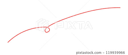 Hand-drawn curled red horizontal lines - simple and stylish design material Hand-drawn curled red horizontal lines - simple and stylish design material 119939966